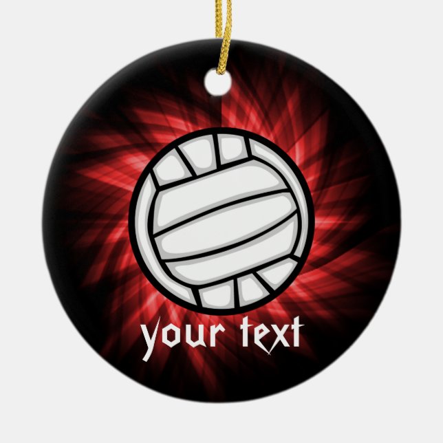 Volleyball, rot keramik ornament (Vorne)