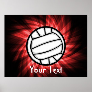 Volleyball, rot poster