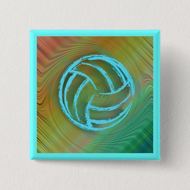 Volleyball-Rotations-Knopf Button (Vorderseite)