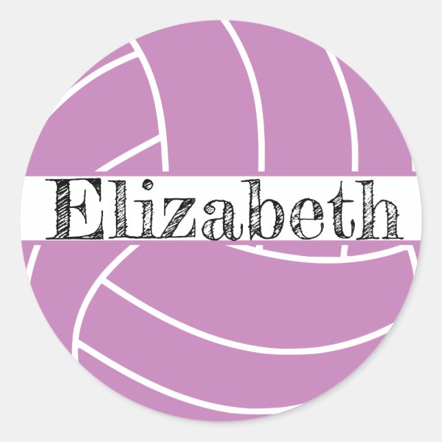 Volleyball Runder Aufkleber (Vorderseite)