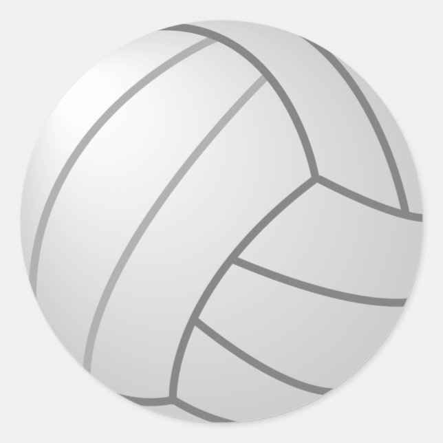Volleyball Runder Aufkleber (Vorderseite)
