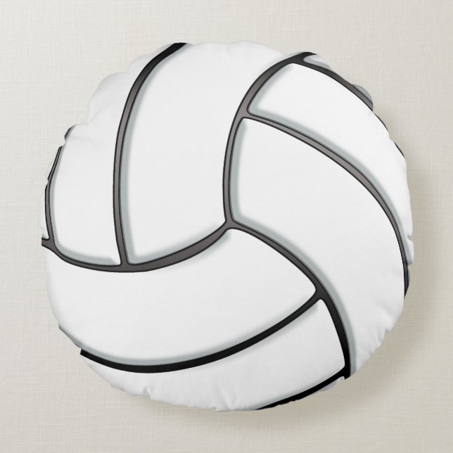 Volleyball Rundes Kissen (Vorderseite)