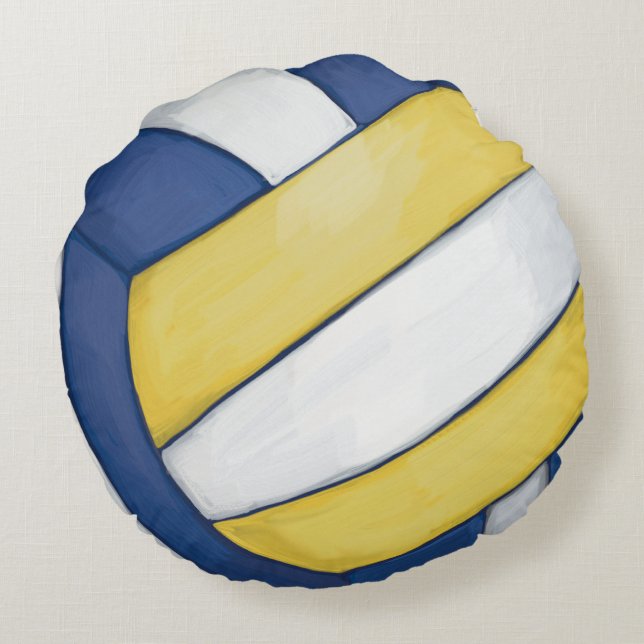 Volleyball Rundes Kissen (Rückseite)