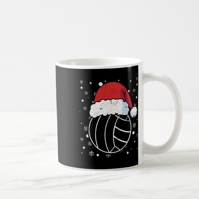 Volleyball Santa Claus Hat Sport Weihnachtsjs Xm Kaffeetasse (Rechts)
