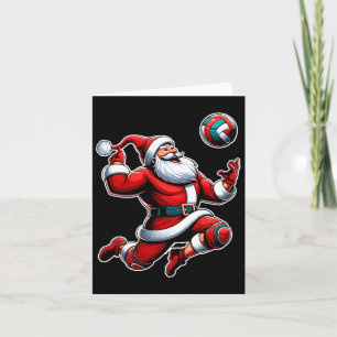 Volleyball Santa Xmas Trem Funny Christmas Player Karte