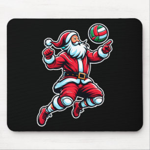 Volleyball Santa Xmas Trem Funny Christmas Player Mousepad