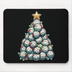 Volleyball Santa Xmas Trem Funny Christmas Player Mousepad
