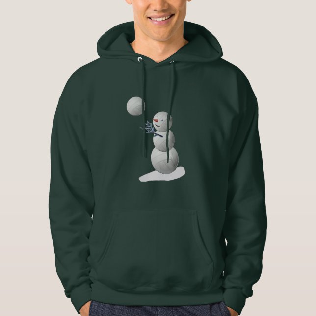 Volleyball-Schneemann Hoodie (Vorderseite)