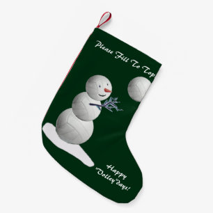 Volleyball-Schneemann-Weihnachten Kleiner Weihnachtsstrumpf
