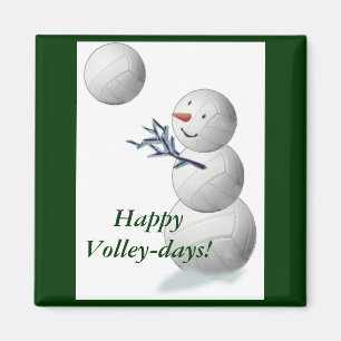 Volleyball-Schneemann-Weihnachten Magnet