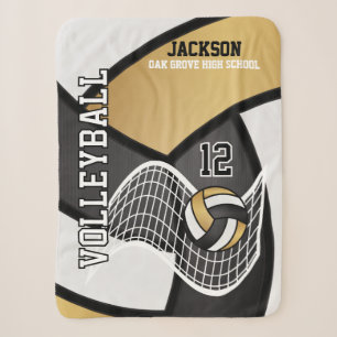 Volleyball 🏐 Schwarz, Gold und Weiß Sherpadecke