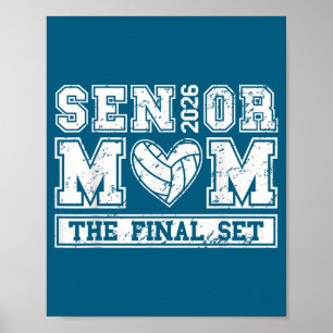 Volleyball Senior Mom Klasse 2026 Illustration Poster