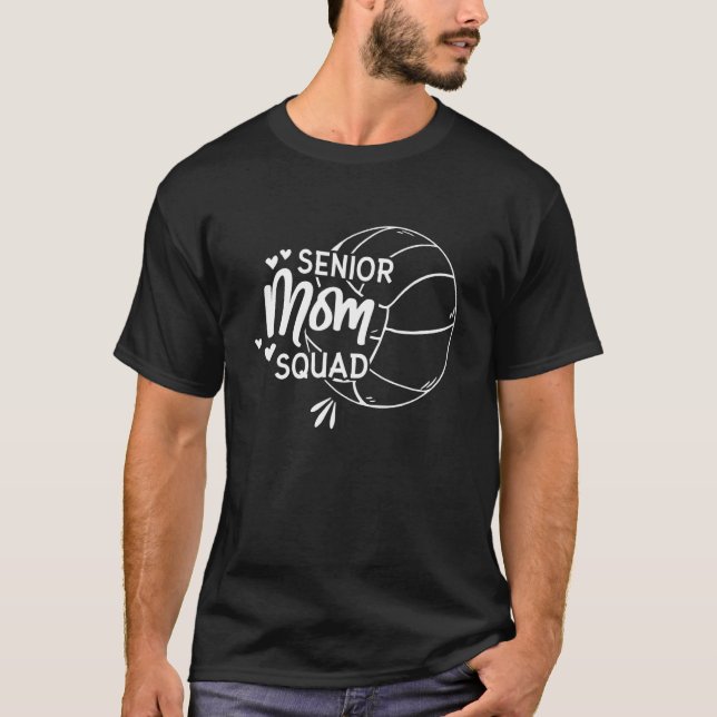 Volleyball Senior Mom Squad 7 T-Shirt (Vorderseite)