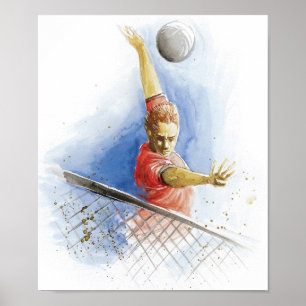 Volleyball Serve Poster
