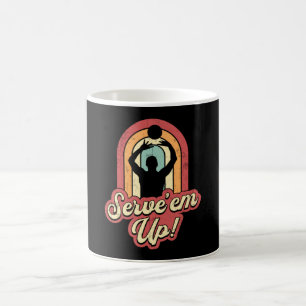 Volleyball Serve up Beach Volleyball Spieler Kaffeetasse