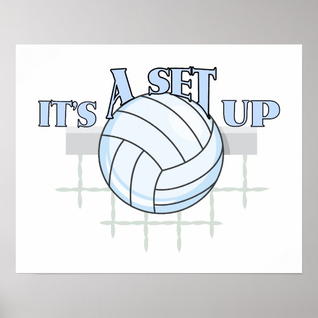 Volleyball-Set auf Poster (Vorne)