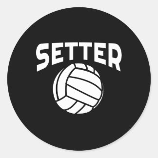 Volleyball-Setter Volleyball mit Redewendungen Runder Aufkleber