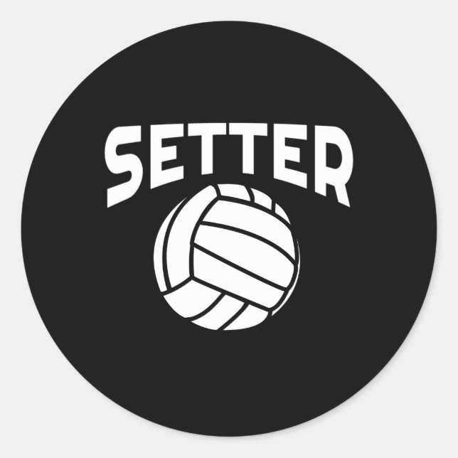 Volleyball-Setter Volleyball mit Redewendungen Runder Aufkleber (Vorderseite)