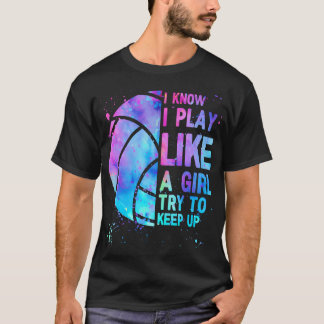 Volleyball-Shirt, das ich weiß, wie ein Mädchen zu T-Shirt