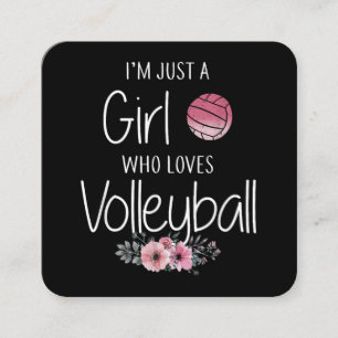 Volleyball-Shirt für Girls Teens Frauen Niedlich Quadratische Visitenkarte