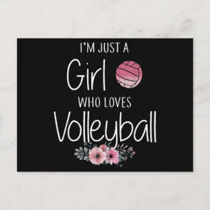 Volleyball-Shirt für Mädchen Teenager Frauen Süß Postkarte