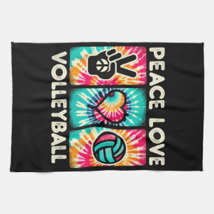 Volleyball Shirt für Teens Frauen Mädchen Liebe de Geschirrtuch