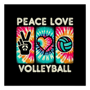 Volleyball Shirt für Teens Frauen Mädchen Liebe de Poster