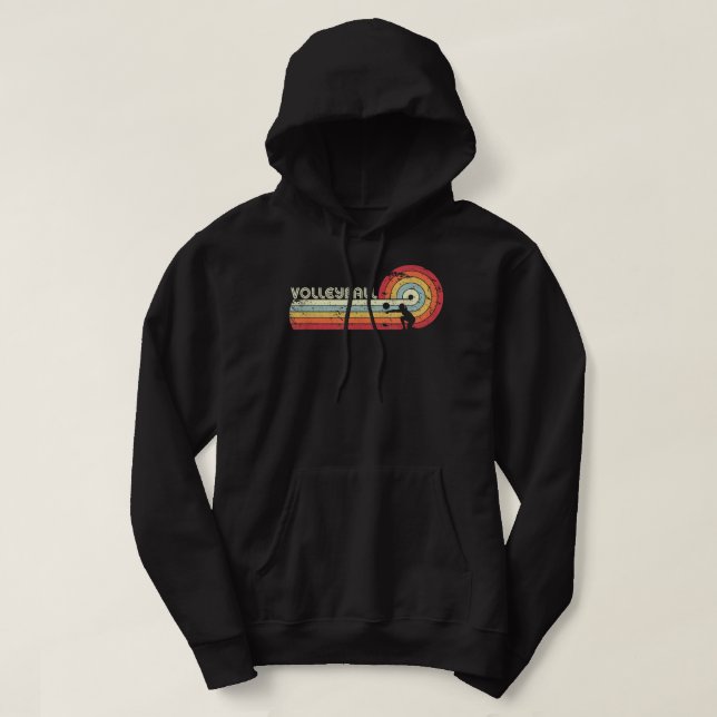 Volleyball-Shirt. Retro-Stil 666 Hoodie (Design vorne)