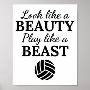 Volleyball: Sieht aus wie ein Schönheitsspiel wie  Poster
