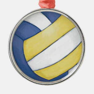 Volleyball Silbernes Ornament