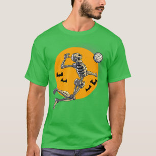 Volleyball Skelett Frauen Männer Volleyball Spiele T-Shirt