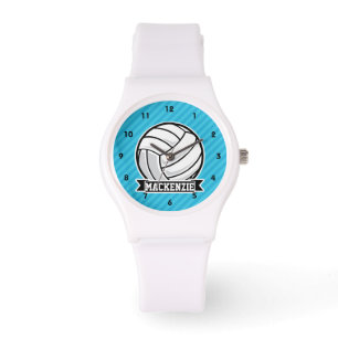 Volleyball; Sky Blue Stripes Armbanduhr