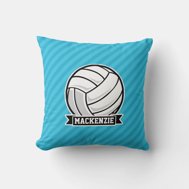 Volleyball; Sky Blue Stripes Kissen (Vorderseite)