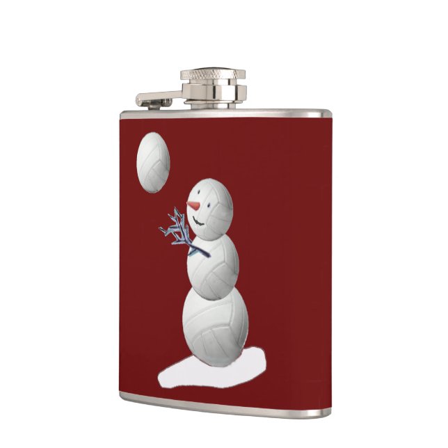 Volleyball Snowman Flachmann (Links)