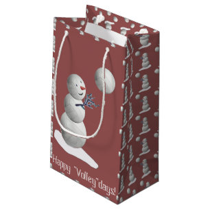 Volleyball Snowman Weihnachten Kleine Geschenktüte