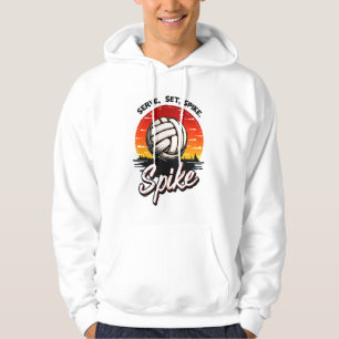 Volleyball Sonnenuntergang Grafik Design Tee für S