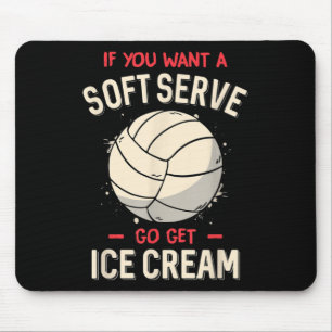 Volleyball Spaß, wenn man einen Soft Serve Volleyb Mousepad