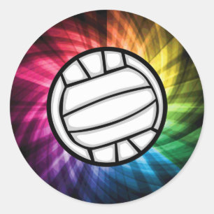 Volleyball, Spektrum Runder Aufkleber
