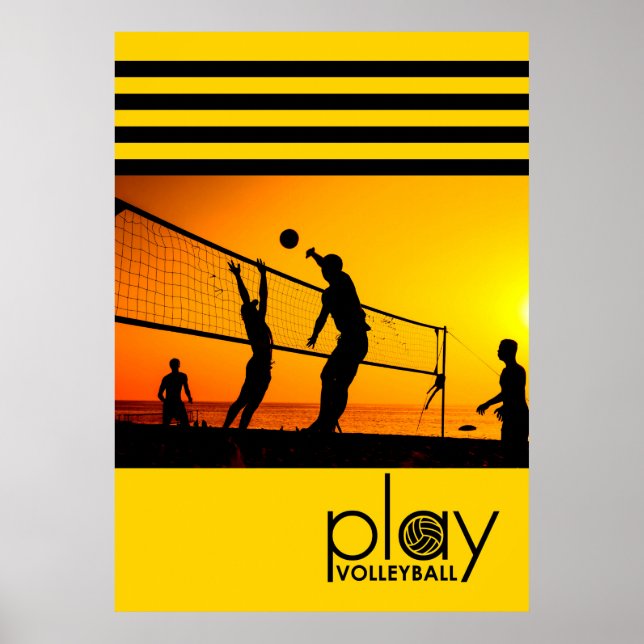 Volleyball spielen poster (Vorne)