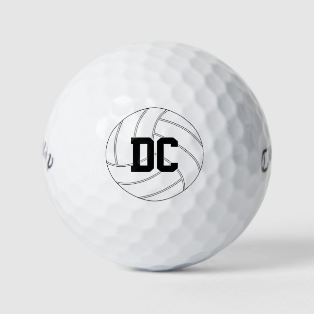 Volleyball-Spieler/Coach - benutzerdefinierte Buch Golfball (Vorderseite)