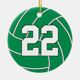 Volleyball Spieler Custom Jersey Nummer Weihnachte Keramik Ornament