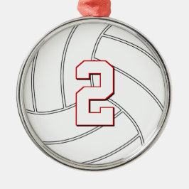 Volleyball Spieler Custom Jersey Nummer Weihnachte Ornament Aus Metall