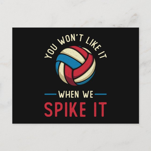 Volleyball-Spieler, den Sie nicht mögen Strand Vin Postkarte (Vorderseite)