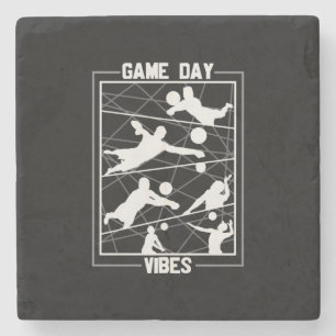 Volleyball-Spieler Game Day Vibes Steinuntersetzer