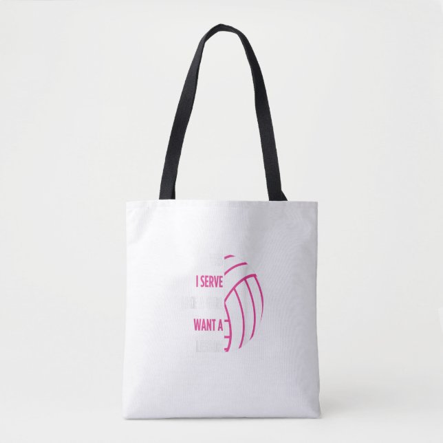 Volleyball Spieler Geschenk Ja, ich serviere wie e Tasche (Vorderseite)