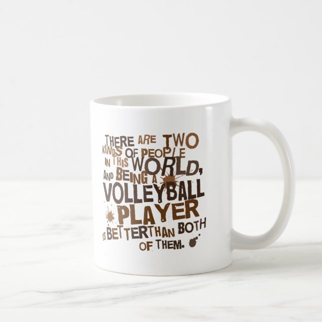 Volleyball-Spieler-Geschenk Kaffeetasse (Rechts)