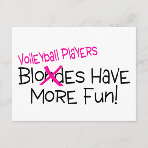 Volleyball Spieler haben mehr Spaß Postkarte