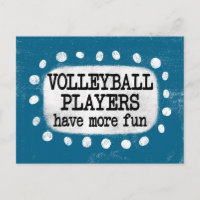 Volleyball Spieler haben mehr Spaß Postkarte