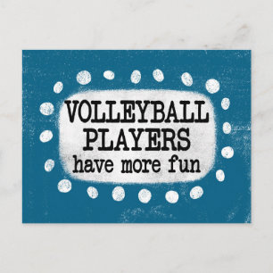 Volleyball Spieler haben mehr Spaß Postkarte