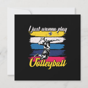 Volleyball-Spieler   Ich will nur Volleyball spiel Einladung